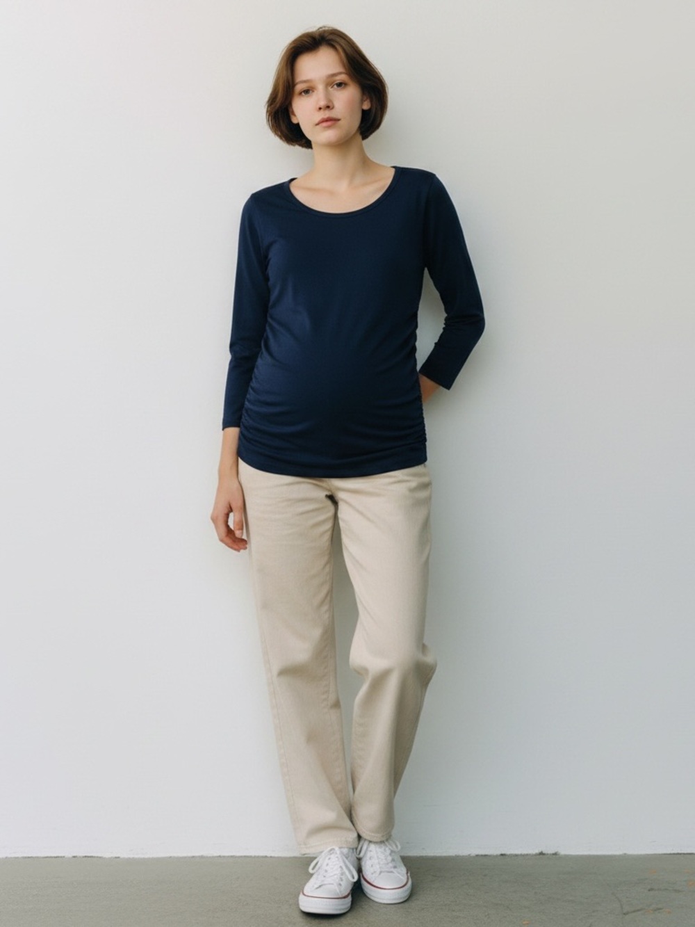 Maternity Three Seasons Maternity M Black Long Sleeve Top